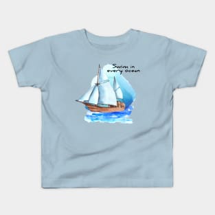 Swim In Every Ocean Kids T-Shirt